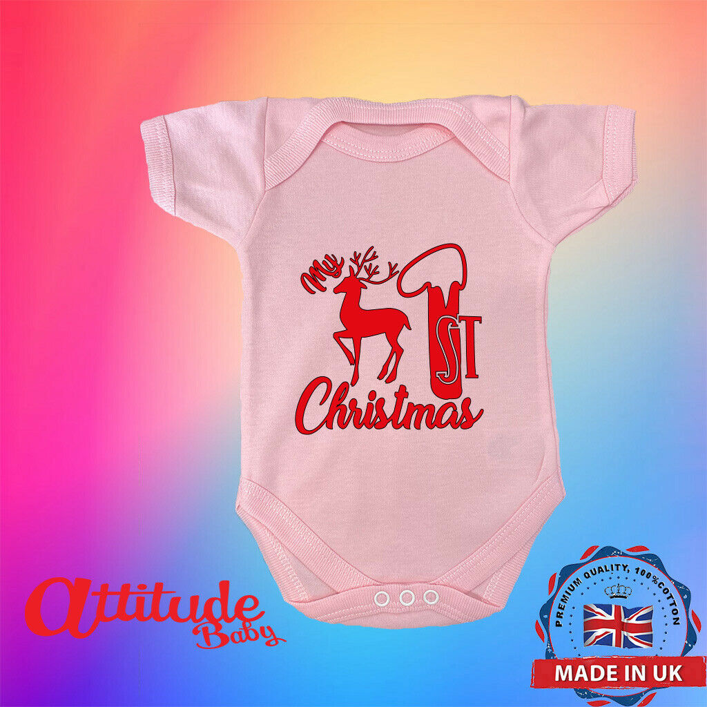 my first xmas baby grow