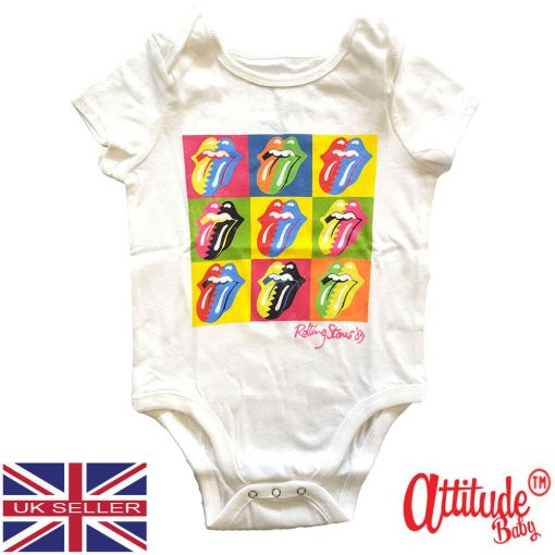 Rolling Stones Kids Baby Grows2 ToneOfficialRock Band Baby Grow