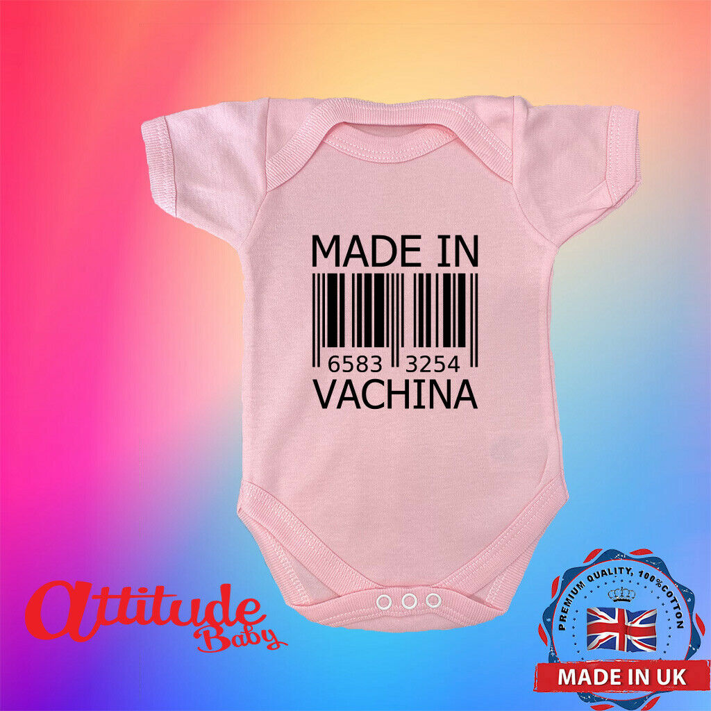Plain Baby Grows-Printed on Pink Girls-Made In Vachina -Premature Sizes - Funny  Baby Grows-Rock Band Baby Grows-Attitude Baby UK
